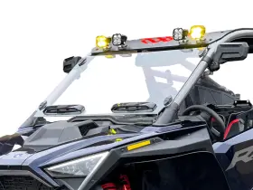 78-4500 Spike Power Sports Polaris Pro-r 2022-2024 Dual Vented Front Windshield-hc