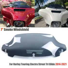 Ws-157-hd1419 Sportfairings 7 Inch Windshields Windscreen For Harley Davidson Touring Street Glide 2014-2019 15