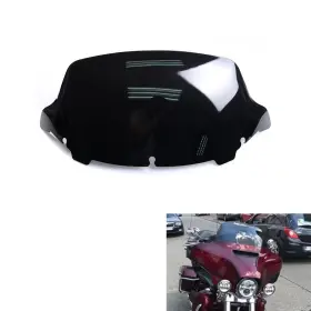 Ws-160-hd1419 Sportfairings #auto 10.5 Inch Wave Windshield For Harley Electra Street Glide 2014-2021 Black Windscreen