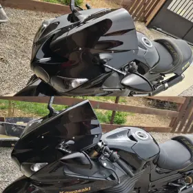 Ws-070-k146x Spsong #dfspsong Abs Windscreen Windshield For Kawasaki Zx14r 2006 - 2011 Wind Deflector Black