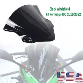 Ws-095-k049x Spstore #spshwg4.27 Black Abs Windscreen Windshield For Kawasaki Ninja 250 400 2018 - 2023