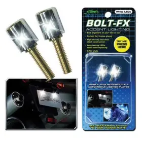 1043557 Street Fx Bolt-fx Universal 12v License Plate Led Lights Chrome Motorcycle