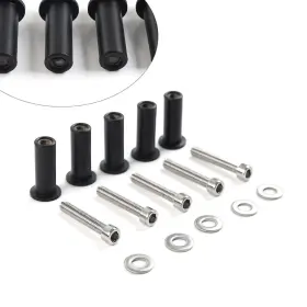 Tktkparts 550748139277 5 Pcs/set Windshield Bolts Screws Nut Kit For Harley Road Glide Chrom