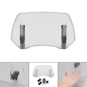 Win-176-cle Topteng Adjustable Windshield Clip On Screen Deflector Extension Spoiler Cle T9