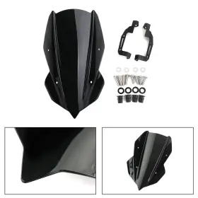 Win-k245-blk Topteng Abs 4mm Motorcycle Windscreen Screen Windshield For Kawasaki Z400 2019-20 Black