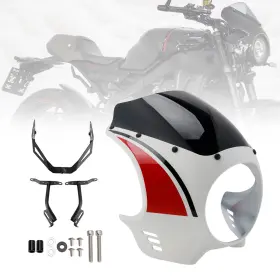 Win-y495-redb Topteng Headlight Fairing Windshield Windscreen Fit For Xsr900 2022-2025 Red Black S2