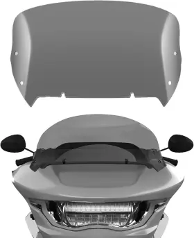 24rg-12win-smoke Totiancong Smoke 12 Inch Wave Windshield Windscreen Compatible For Harley Road Glide Cvo/se Flt