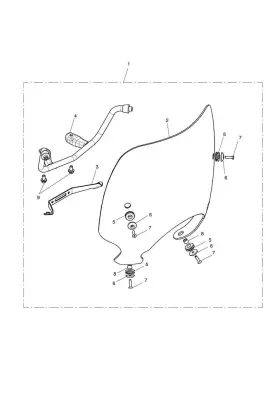 A9708304 Triumph Motorcycles - Longhaul Touring Windscreen Kit