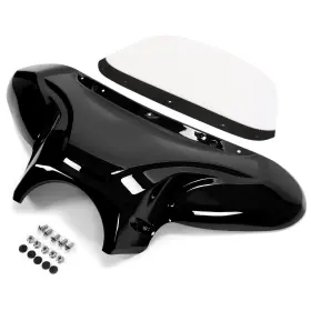 Rocket376 Tuesday Motorcycle Universal Front Fairing Batwing Windshield With Bracket For Harley Honda
