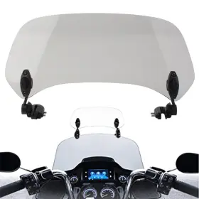 Twoagain 550754770266 Adjustable Clip On Windshield Extension Spoiler Wind Deflector For Motor Smoke