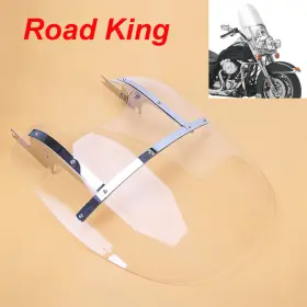 Mallb273hlo16ooo1zb Twom Chrome Detachable Clear Windscreen Windshield For Harley Road King Flh 1994-2023