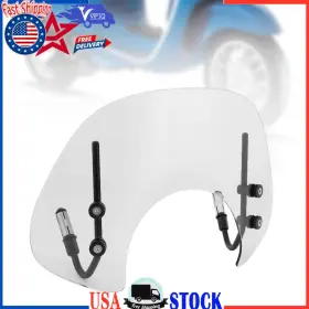 Win-106-cle Vipjq Short Windshield Windscreen Fit For Vespa Primavera 150 2014-2021 Cle