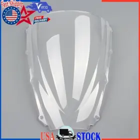 Win-b603-smoke Vipjq Windshield Windscreen Double Bubble For Trium Daytona 675 2006-2008 Clear Usa
