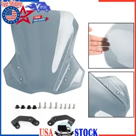 Win-b614-blk Vipjq Abs Motorcycle Windshield Windscreen Fit For Suzuki Dl650 V-strom 2017-21 Gray