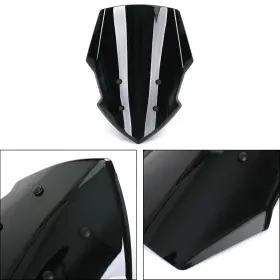 Win-h158-chr Vipjq Abs Plastic Motorcycle Windshield Windscreen For Yamaha Mt-15 2018-2020 Black