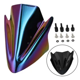 Win-k247-blk Vipjq Windshield Windscreen Wind Shield Protector For Kawasaki Er6n Er-6n 2012-16