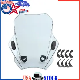 Win-k250-iri Vipjq Universal Motorcycle Adjustable Wind Screen Windshield 22 25mm 28mm Handlebar