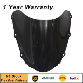 Vvipartsusa 421113654780 Front Windshield Windccreen Wind Screen For Honda Cbr 1000 Rr 1000rr 04-07 Black