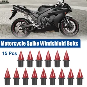 X Autohaux 723115335941 Motorcycle Fairing Bolts Windshield Screws M5 Nuts Red - Pack Of 15 X Autohaux 723115335941 Motorcycle Fairing Bolts Windshield Screws M5 Nuts Red - Pack Of 15