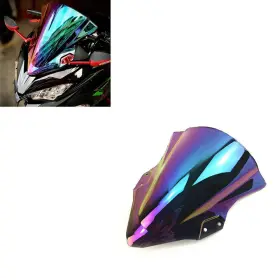 Ws-095-k049xdi Xpro #dfxpro Abs Windscreen For Kawasaki 2019 2020 2021 Ninja 400 Windshield - Dark Iridium