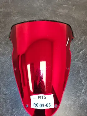 45491023 Yamaha R6 Windscreen Red Iridium Fits 03-05 Take Off Part #