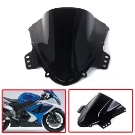 Ws-028-s1056 Zsauto #dfzs Black Front Motorcycle Windshield Windscreen For Suzuki 2005 2006 Gsxr1000 05 06