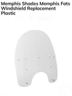 Memphis Shades Fats Windshield And Mounting Kit- 21" W/ 9" Headlight Cutout New. Price: $180.00.