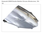 Kawasaki Ninja ZX9R Chrome Double Bubble Replacement Windshield, '00-'03 New. Price: $57.95.