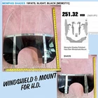 Memphis Shades MEM3711 Hd Fats Clear & Blk Windshield 9" Headlight W/ Mount Hrdw Used. Price: $318.54.