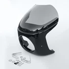 Motorcycle 7" Round Headlight Headlamp Fairing Smoke Windshield Windscreen New. Price: $49.80.