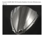 Suzuki GSX-R600/750 Replacement Chrome Double Bubble Windshield Screen, '08-'10 New. Price: $57.95.