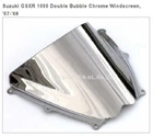 Suzuki GSX-R1000 Replacement Chrome Double Bubble Windshield Windscreen, '07-'08 New. Price: $57.95.