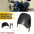 Motorcycle Headlight Windshield Universal Windscreen For 5-7'' Round Headlamp New. Price: $20.49.