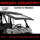Rough Country Electric Glass Tilt Windshield For Can-am Defender HD8/HD9/HD10 New. Price: $749.95.