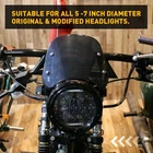Universal Motorcycle Headlight Fairing Windscreen Windshield Round 5-7'' Black New. Price: $18.99.