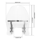 Fit For Harley 07-17 Dyna Street Bob Quick Release 19" Chrome Braces Windshield New. Price: $189.99.