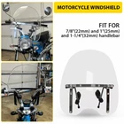 Universal Clear Motorcycle Windshield 19"X 17" For 7/8" & 1" 1-1/4" Handlebars New. Price: $53.19.