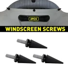 3PCS For 1996-2013 Harley Touring Spike Windshield Fairing Bolt Black Aluminum New. Price: $14.24.