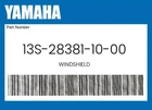 Yamaha Genuine Windshield 13S-28381-10-00. Price: $88.98.