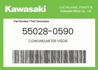 Kawasaki Genuine Cowling,meter Visor 55028-0590 New. Price: $63.89.