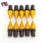 10 Pcs Windshield Motorcycle Spike Bolts 5MM Screws Gold New. Price: $14.99.