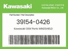 Kawasaki Genuine Windshield 39154-0426. Price: $119.49.