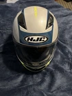 Hjc CS-R3 Adult Xl Grey And Blue Full Face Motorcycle Helmet With Visor, Dot New. Price: $95.00.