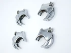 Genuine Harley Davidson Chrome Quick Release 49MM Windshield Clamps + Hardware Used. Price: $149.80.