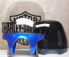 Harley '10 Flstse Softail Cvo Convertible Front Sapphire Blue Fairing Windshield Used. Price: $1250.00.