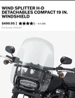 Harley Splitter Windshield Fxfbs Fat Bob Softail Detachable 18+ 19 Used. Price: $229.99.