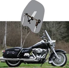 Smoke 18"X16" Large Windshield For Harley Davidson Dyna Softail Sportster King New. Price: $73.05.