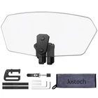 Justech Universal Motorcycle Windshield Adjustable Deflector Clip On New. Price: $41.25.